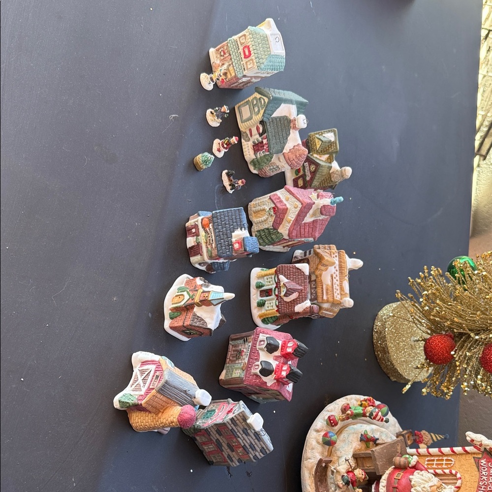 Festive Miniature Village Set